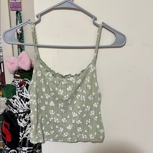Floral Green Women's Top